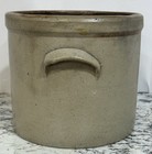 Antique Rustic Primitive 1 Gallon Stoneware Country Farmhouse Crock  Pottery