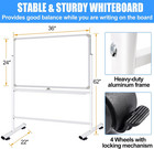 Dry Erase Board With Stand 36 x24  Double-sided Magnetic Mobile Whiteboard