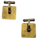 Cadillac 1 10 10k Gold Filled Employee Cufflinks With Diamond   Ruby Jewels