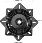 2 Pcs 8 Inch Black Swivel Plate  Heavy Duty Ball Bearing Bar Stool Replacement 