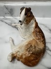 Vintage Lomonosov Porcelain Borzoi Sighthound Figurine Russia Ussr Dog Greyhound