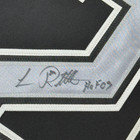 Framed Autographed signed Luc Robitaille Hof 09 35x39 La Black Jersey Jsa Coa