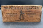 Vtg Walter-baker Breakfast Cocoa Dovetail Wood Box Gold Medal 10 75 x9 5 x4 75 