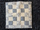 2 Blue   White Quilted Patchwork Floral Euro Pillow Shams Square 20 X 20 In