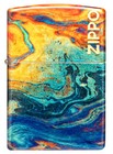Zippo Colorful Zippo Design Tumbled Brass 540 Fusion Windproof Pocket Lighter   