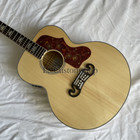 Natural 42 Inch J200 Acoustic Electric Guitar Solid Spruce Top Flamed Back Stock