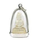 Blessed Buddha Pendant Natural Quartz Craved Statue Thai Amulet Spiritual Gift
