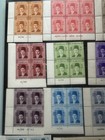 Egypt Stamps- King Farouk Civil 1938 Sets In Blocks Mnh From 1m To 200m