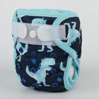 Newborn Baby Cloth Diaper Cover Nappy Hook And Loop  blue Dinosaurs 