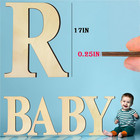 17 Inch Unfinished Wood Letter For Wall Decor  Paintable Thick Wooden Letter For