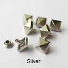 Silver Metal Pyramid Square Spikes Studs 8 5mm 7mm Rivets Stud Sewing Crafts