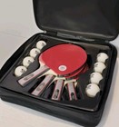 N1 Fit Ping Pong Paddle Set - 4 Player Rackets 8 Professional Table Tennis Balls