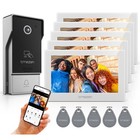 Wlan Video Intercom System 6x 7   Touch Monitor Wired Video Door Phone Doorbell