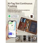 Men Leather Rfid Passport Wallet With Airtag Slot Anti-theft Vintage Travel Case