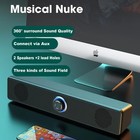 Computer Speakers Wired Usb-powered Sound-bar With Stereo Sound For Pc Desktop P