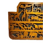 Wood Carving Of Noah s Ark Wall Hanging Art Decor Animal Bible Decoration
