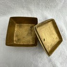 Vintage Solid Brass Trinket Box Mid Century Modern Minimalist Hand Made Cast Mcm