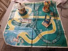 Fisher Price 1963 Amusement Park Mat  Merry Go Round  Rotate Swing   Swing