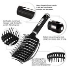 Hair Brush Curved Vented Detangler Brush Faster Blow Drying For Women Men Paddle