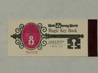 1972 Disney World Adult Magic Key Ticket Book With 5 Tickets Attached - 2227