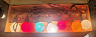 Vintage Paramount Snowball Globe Christmas Light String In Original Box Set Of 7