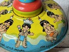 Vintage Ohio Art Ten Little Indians Litho Metal Spinning Tin Top Toy  Works B502