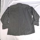 Men s Vintage Marcello Sport Black White Pin Stripe Button Up Ls Shirt Sz 2xl