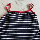 Ll Bean Striped Tankini Swimsuit Top   Bottom Set Red White Blue Size 8
