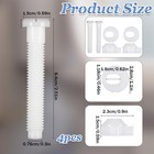 4pcs Universal Plastic Toilet Seat Screws Replacement Kit Bolts Hinge Bolt Sc   