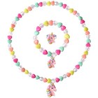 Girls Jewelry Set - Cute Unicorn Beads Necklace Bracelet-toddler Girls Unicorn