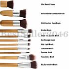 Pro 11pcs Bamboo Handle Makeup Cosmetics Brush Kit Powder Cosmetic Tool Brushes