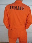 Custom Printed Jail Inmate Orange Jumpsuit Costume Halloween Cosplay Hi Quality 