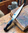 Custom Made High Carbon Steel Hunting Dagger Knife With Leather Sheath 2873