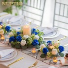Nuptio Flower Candle Rings For Centerpieces 13 4 Inch Rose Wreath For Wedding