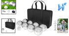 Petanque Boules Set 8 Polished Steel Tossing Balls Cochonnet Carrying Case Lawn