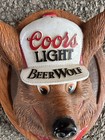 Vintage Coors Light Beer Wolf Sign 3-d Pub Bar Man Cave Pool Wall Plaque Brewery