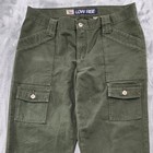Vintage Cruel Girl Pants Womens 33 Green Low Rise Wide Leg Cargo Pockets Grunge
