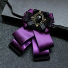 Mens Satin Bow Tie 3 Layers Necktie Rhinestone Pre Tied Retro Party Wedding
