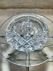 Vintage Mcm Lead Crystal Clear Cigars   Cigarette 5 25    Ashtray With 3 Rests
