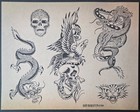 Vintage 1984 Bob Roberts Traditional Style Spotlight Tattoo Flash 7 Sheet Set