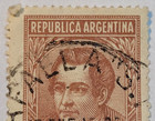 Republique Argentina   Marland Moreno   Brown 5    Stamp   Posted used   1935   01