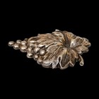 Vintage Fruit Grape Cluster With Leaves Sterling Silver Brooch Pin 10g