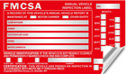 Annual Vehicle Inspection Label Sticker Aluminum Fmcsa Dot 6  X 3 5   20-pack
