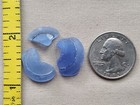 Genuine Beach Sea Glass Surf Tumbled Cobalt Lt Blue Ocean Frosted Small Rare H01