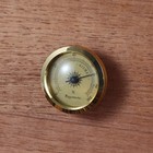 2pcs Gold Round Smoking Tobacco Cigar Hygrometer With Humidifier Cigar Humidor