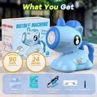 Waballo Bubble Machine For Toddlers  Automatic Unicorn Blower With Led Lights