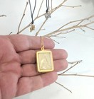 Thai Amulet Buddha Monk Thailand Temple Somdet Phra Gold Micron Necklace Pendant