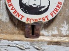 Vintage Smokey Bear Porcelain Sign Old Forest Service National Park Fires Topper