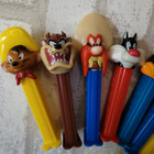 Vtg 80s 90s Looney Tunes Warner Bros Pez Dispensers Tweety Taz Bugs 7 Item Lot
