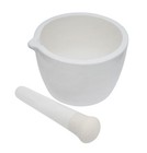 Porcelain Mortar   Pestle Set  13 5oz - Unglazed Grinding Surface - Eisco Labs
